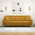 thumbnail image 2 of Deven Living Room Mid-Century Modern Tufted Back Microfiber Sofa in Gold, 2 of 8