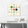 thumbnail image 2 of ARTCANVAS Mid-Century Modern Squares on Rods Canvas Art Print - Size: 18" x 18" (1.50" Deep), 2 of 9