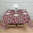 thumbnail image 3 of Red Skull Pattern Square Tablecloth,Waterproof Square Table Cover,Wipeable Spillproof Washable Table Cover for Home Kitchen Party Decor 42"X42"(107x107cm), 3 of 6