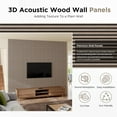 thumbnail image 3 of Easy4Home 6-Piece Wood Soundproof Wall Panels 94" x 7.9" Soundproof Wall Panels, Walnut, 3 of 7