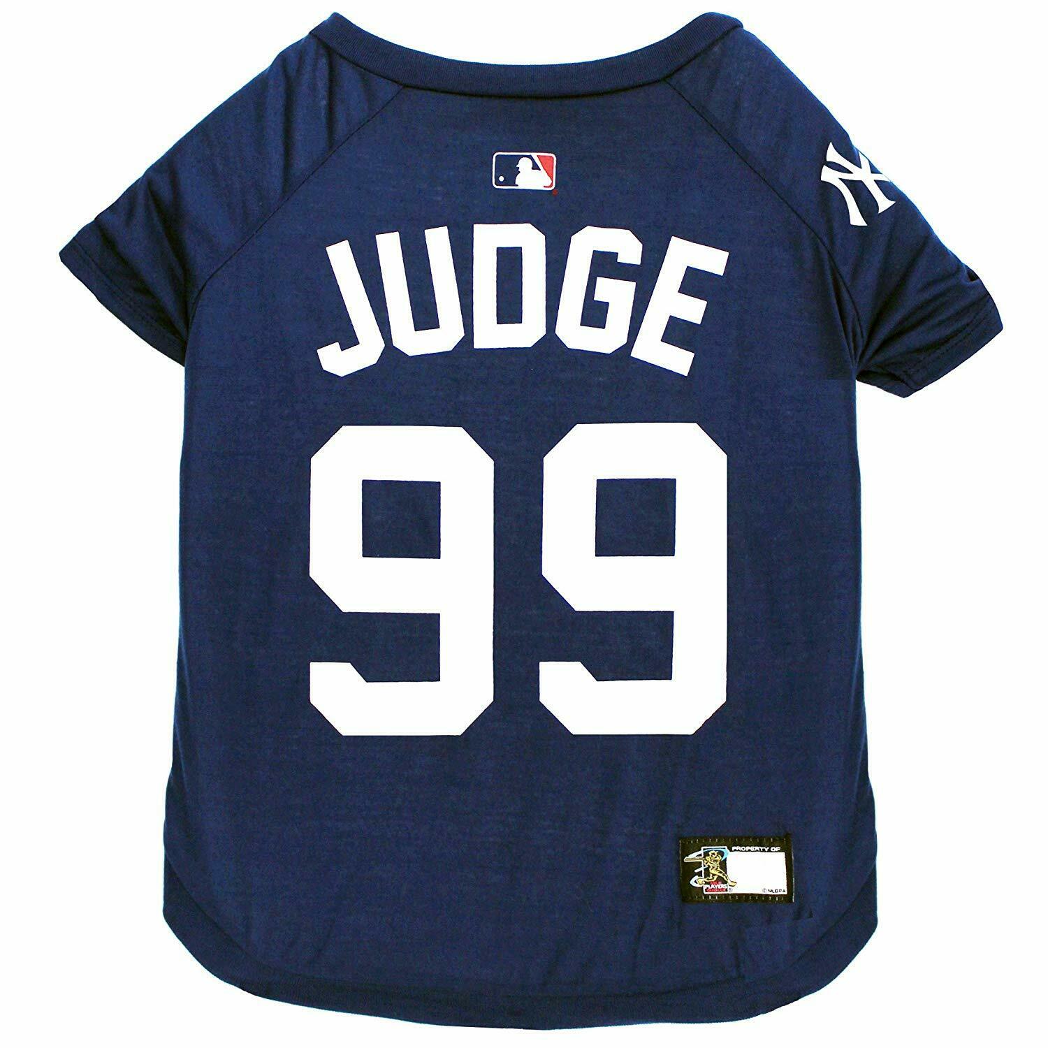 Pets First mlbpa Aaron Judge Cat and Dog Tee Shirt - Licensed with Overlock Stitching - Large