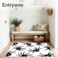 thumbnail image 3 of ODIKA 4x6 Machine Washable Non-Slip Area Rug, Cartoon Spider Bath with Playful Arachnid Characters High Traffic Rug with Pad, Black, 729443, 3 of 8