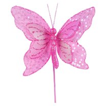 12" Iridescent Sequin Butterfly: Pink
