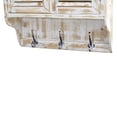 thumbnail image 5 of Nearly Natural 27"W White Washed Wall Cabinet with Hooks, 5 of 5