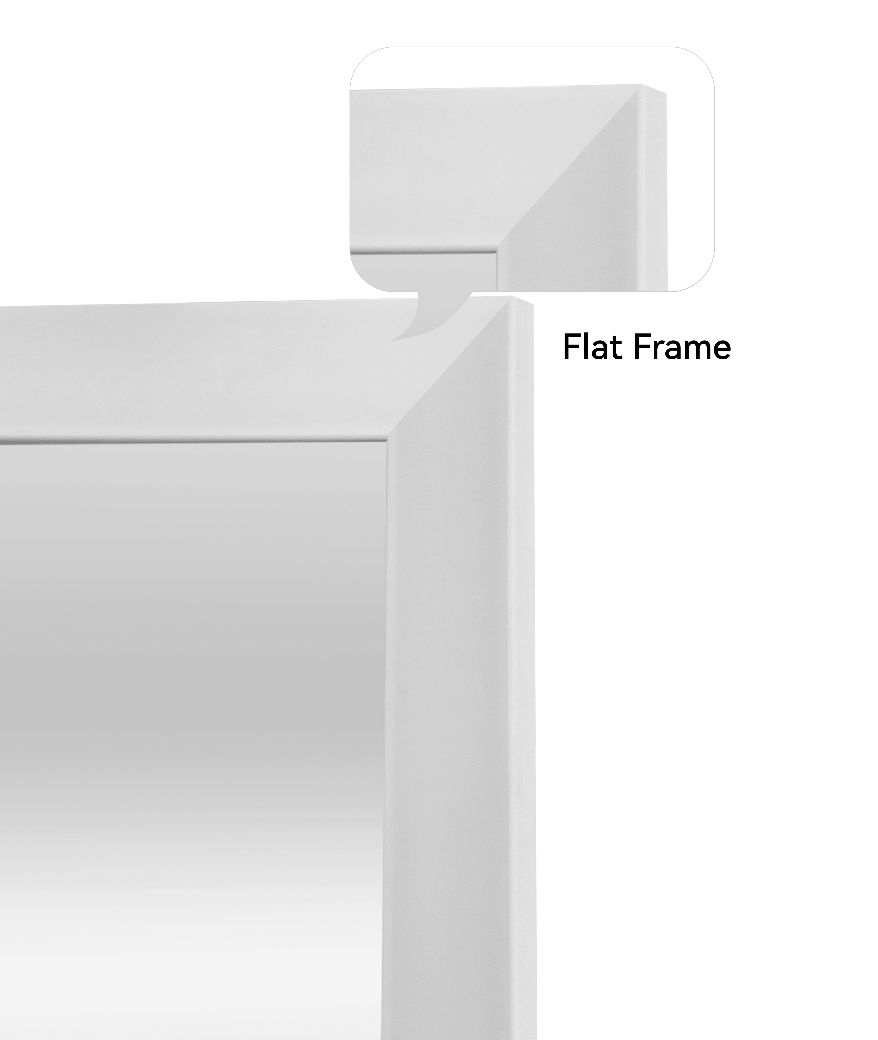 Mainstays 13.5 x 49.5 Inch White Rectangular Large Wall Mirror for Bathroom Living Room