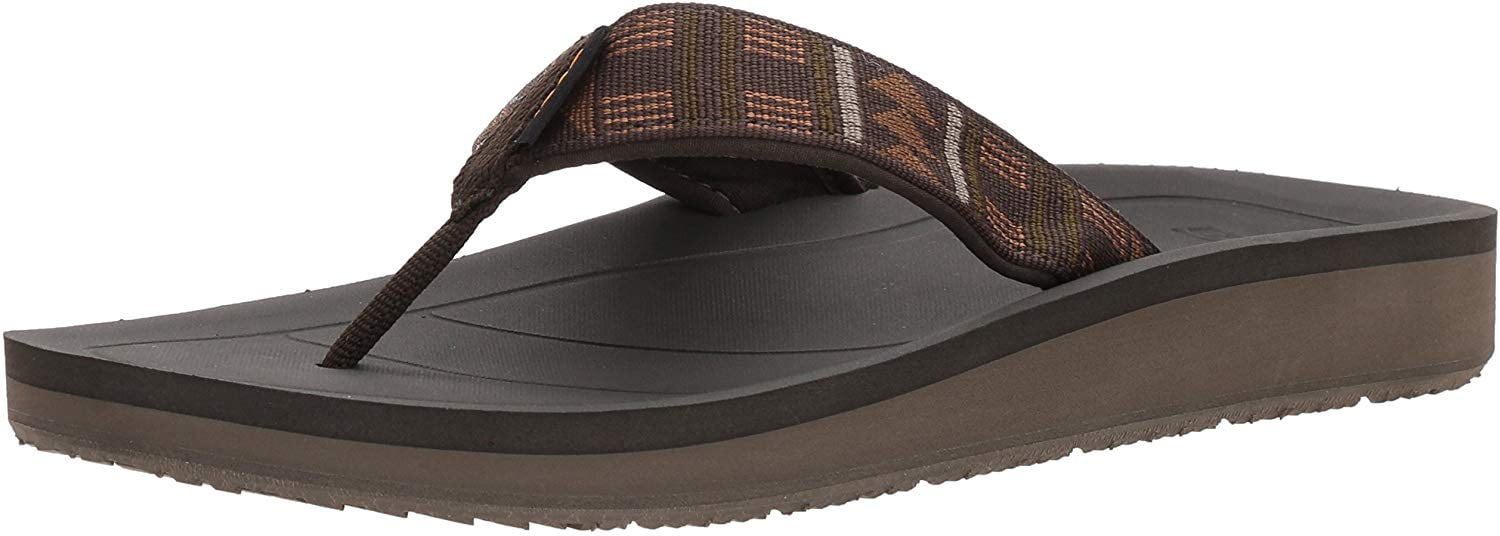 brown teva flip flops