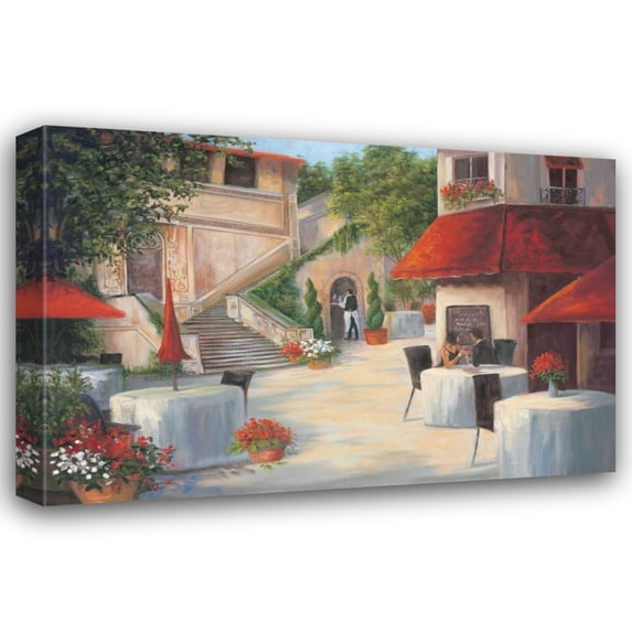 Linda Wacaster 18x13 Gallery Wrapped Canvas Wall Art Titled - Cafe de Vittori II
