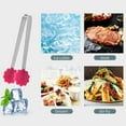 thumbnail image 4 of Mini Stainless Steel Silicone Tongs, Food Serving Clips, Ice Cube Clamps, Kitchen Utensils for Appetizers and Desserts, 4 of 6