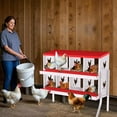 thumbnail image 7 of Nesting Boxes for Chickens, 8 Compartment Metal Chicken Laying Boxes with Metal Legs, Perch, Secure Lid, Wall Mount/ Freestanding for Hens, Red, 7 of 7