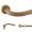 Brown Wood Grain-28-48", variant on Matte White 28-48" Adjustable Disc Curtain Rod with Aluminum Finials and Brackets
