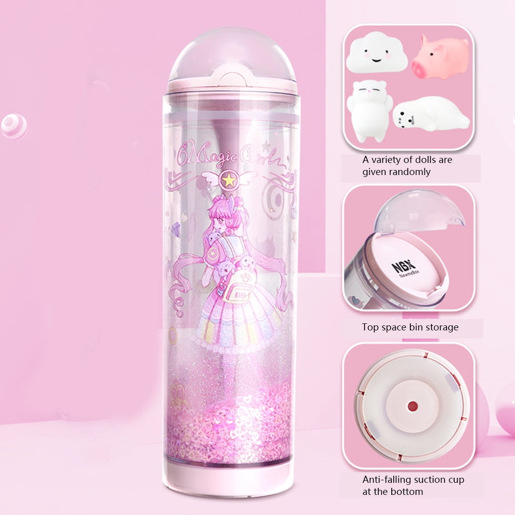 JZROCKER for Creative Carousel Pencil Box Randomly Decompression for Doll Standing Pencil
