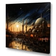 thumbnail image 2 of Designart "Eid Festivities at Mosque during Sunset" Spiritual Wall Art - Global Yellow Islam Entryway Wall Art, 2 of 6