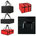 thumbnail image 3 of Insulated Pizza Delivery Bag for Hot Items - Large Capacity Black and Red, 3 of 7