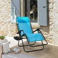 thumbnail image 2 of Devoko 2 PCS Zero Gravity Chair Outdoor Lounge Patio Chair Camp Reclining Lounge Chairs, Light Blue, 2 of 6