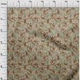 thumbnail image 3 of oneOone Cotton Flex Brown Fabric Florals Dress Material Fabric Print Fabric By The Yard 40 Inch Wide, 3 of 5