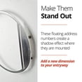 thumbnail image 2 of NACH Brushed Finish Stainless Steel Art Deco Floating House Number For Outside, Hidden Anchor Mount Metal Address Numbers, Maximum Rust Protection, Silver, 6 inch, #0, JW-DECONUMBER-0, 2 of 5