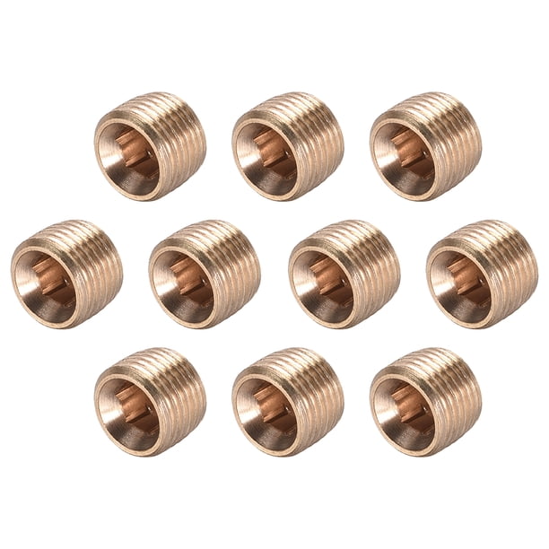 Accesorio de tubería de latón - Tapón avellanado G1/8 macho con accionamiento hexagonal 10 pcs