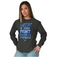 thumbnail image 3 of US Air Force Fly Fight Win Slogan Long Sleeve TShirt Men Women Brisco Brands S, 3 of 6