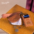 thumbnail image 6 of Wrangler Women's Western Dual Pouch Wristlet Wallet - Stylish Keychain Credit Card Holder, Brown, 6 of 7