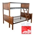 thumbnail image 1 of Litera de madera Karol Individual -Matrionial + Set de 2  almohadas atlas basic., 1 of 4