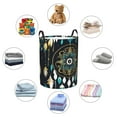 thumbnail image 4 of Sikiie Boho Dreamcatcher Print Round Dirty Clothes Basket, Waterproof Standing Foldable Storage Basket, for Laundry Room, Bedroom, Bathroom Storage-Small, 4 of 6