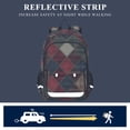 thumbnail image 5 of FORMRS School Backpack 17" Student Travel Bag with Laptop Compartment, Dark Tartan Pattern, 5 of 7