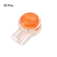 thumbnail image 2 of Uxcell 50 Pcs Durable Plastic Splice UY Connector 2 Port Wire Connectors Easy Installation Yellow, 2 of 3