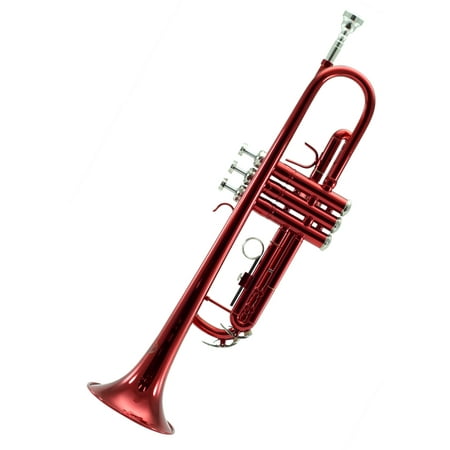 Sky Wine Red Lacquer Brass Bb Trumpet with Case, Cloth, Gloves and Valve Oil, Complete
