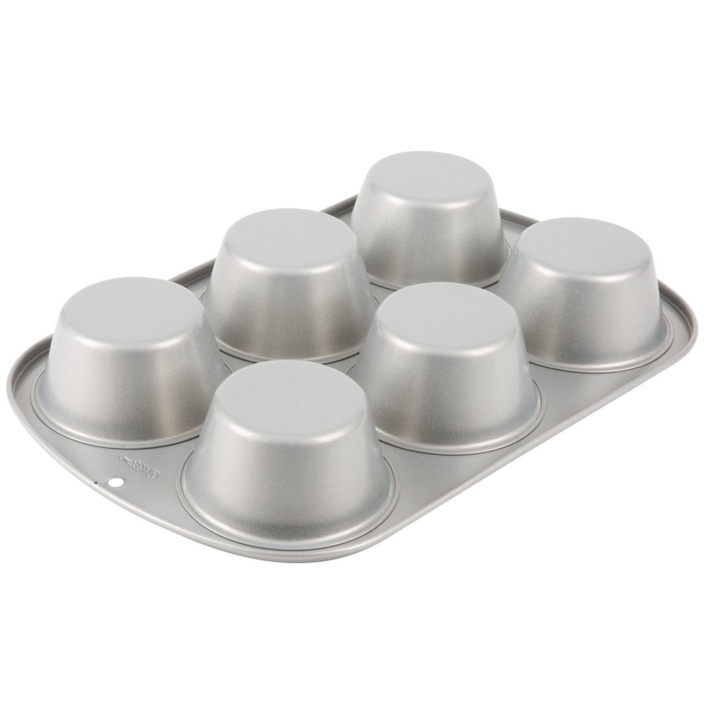 AllTopBargains 1 Cup Aluminum Muffin Pan, 1.25 Diameter Cups 10 Pieces