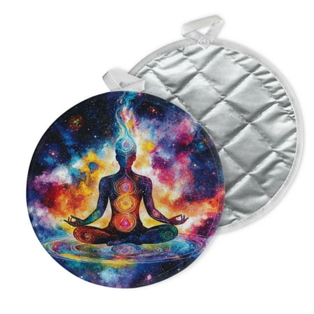 

2 PCS Pot Holders for Kitchen Potholders Sets with Hook for Oven Cooking Baking Silhouette Of Abstract Human Figure