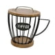 thumbnail image 4 of Portacápsulas de café Portacápsulas de café Cesta organizadora moderna de hierro en forma de taza Negro con tapa, 4 of 9
