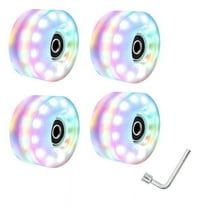 4 Roller Skate Wheels 58mm X 32mm Luminous Quad Roller Skateboard Wheels Outdoor Roller Skates Light Up Wheels Colorful