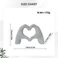 thumbnail image 3 of ERTZAE Resin Heart Hands Sculpture,Silver 5X3In,Eye-Catching Heart Hands Figurine For Gift Giving,Sparkle Beaded Heart Statue,Modern Art Figurine,Office Desk Decor,Desk Decorations For Women Office, 3 of 4