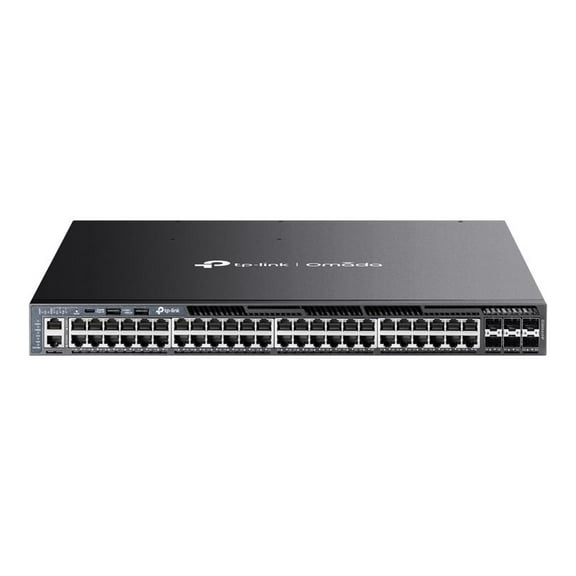 TP-Link Omada 48-Port Gigabit Stackable L3 Managed PoE Switch with 6 10G Slots (sg6654xhp)