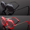 thumbnail image 2 of Retro Lip Shape Funky Hippie Party Eyewear Women Vintage Sunglasses Shades, 2 of 3