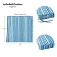 thumbnail image 4 of Outdoor PE Wicker Foldable Reclining Chair with Sapphire Stripe Seat Cushion, 4 of 10