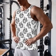 thumbnail image 5 of Qekee Black Squirrel Print Men's Workout Tank Tops,Sleeveless Muscle Gym Shirt Quick Dry, Men's Gym Training Athletic Workout Shirts -3X-Large, 5 of 7