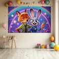 thumbnail image 3 of Zootopia party banners, suitable for birthdays, weddings, St. Patrick's Day, Easter, home and garden decorations, easy to hang, 3 of 8