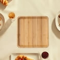 thumbnail image 6 of Inerposs Solid Wood Snack Tray, Multi-Shaped Fruit Tray, Sturdy Storage Tray for Home, Elegant Serving Platter for Gatherings, Eco-Friendly Bamboo Serving Tray, 6 of 7