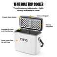 thumbnail image 3 of RTIC 16 Qt 20-Can Road Trip Ice Chest Cooler, White & Grey, 3 of 8