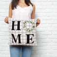 thumbnail image 2 of Rustic Home Pillow Covers 26x26 Inch Decorative Throw Pillow Cover, Eucalyptus Leaves Farmhouse Wreath Plaid Sofa Pillowcases Accent Cushion Case Home Decor Bedroom Living Room, 2 of 6