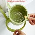 thumbnail image 5 of Faucet Hanging Strainer, Plastic Kitchen Drain Storage Basket, Press Automatic Dumping Sink Strainer Basket, Self-Cleaning Kitchen Sink Food Waste Catcher Faucet Hanging, 5 of 9