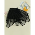 thumbnail image 3 of CIYCuIT Toddler Little Girls Tulle Skirt Solid Color Irregular Hem Mesh A-line Skirt 9M 12M 18M 24M 3T 4T Kids Casual Elastic Waist Flowy Mini Skirt for Daily Party, 3 of 8