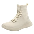 thumbnail image 2 of Mepaouo Womens Mesh Slip on Sock Sneakers Lace up Breathable Stretch Running Tennis Shoes(Beige,6), 2 of 5