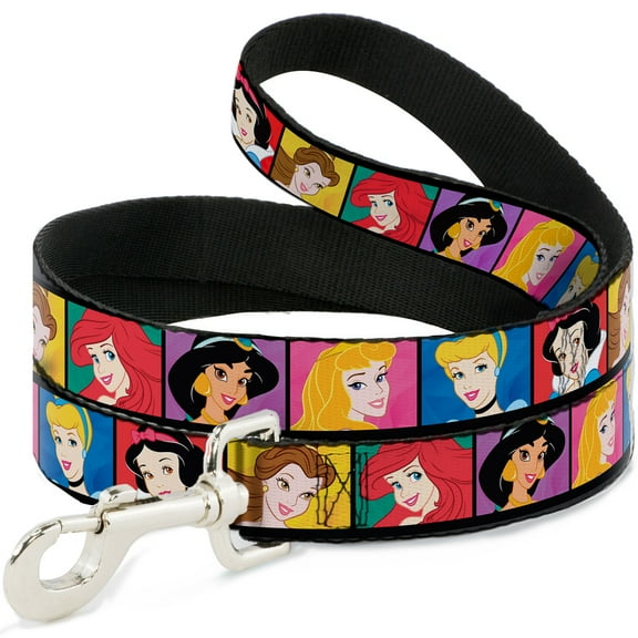 Disney Pet Leash, Dog Leash, Disney Princess Blocks, 6 Feet Long 1.0 Inch Wide