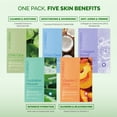 thumbnail image 6 of Plantifique Superfood Facial Sheet Mask, Coconut, Aloe, Vitamin C, Centella and Collagen, Hydrating and Refreshing, All Skin Types, 5 Pack, 6 of 7