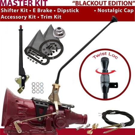 American Shifter TH400 Shifter Kit 23 in. E Brake Cable Trim Kit Dipstick for D11DD