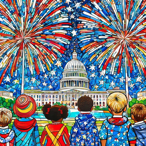 Springbok 500 Piece Summer Fireworks Jigsaw Puzzle for Adults and Family - Made in USA