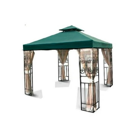 new 10'x10' 2-tiered replacement garden gazebo canopy top sun shade -
