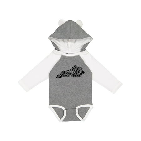 

Inktastic Kentucky Silhouette Mandala Gift Baby Boy or Baby Girl Long Sleeve Bodysuit